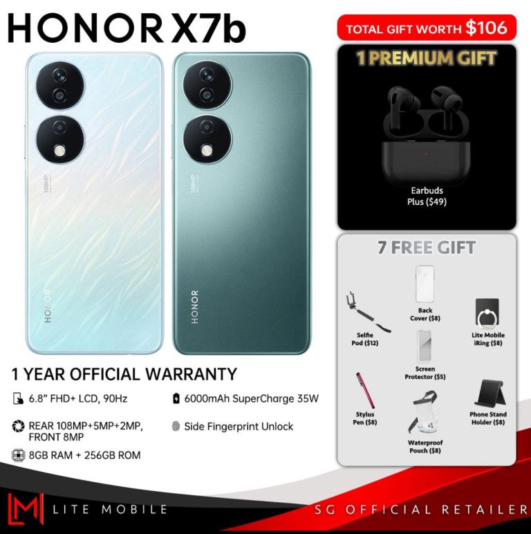 Honor X7B 128GB dengan desain yang elegan